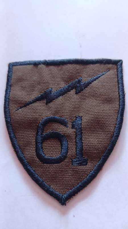61 Meg Battalion Cloth badge.