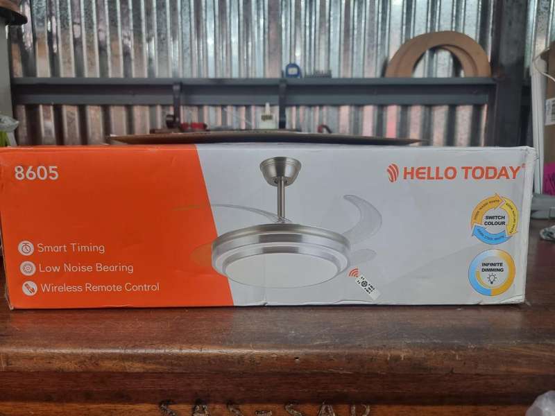 Modern Auto Folding Ceiling Fan - Remote Control - Model 8605 #16