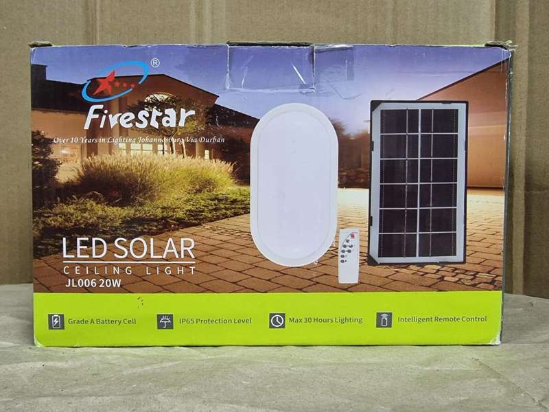 20W Solar Ceiling Light with Remote Control JL006