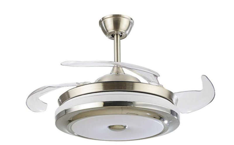 Retractable Ceiling Fan With Remote & bluetooth speaker - 061