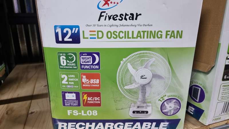 12` Rechargeable Oscillating Desk Fan With AC/DC Dual Function #1
