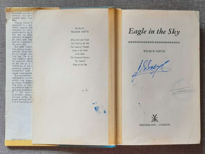 Eagle in the sky - Wilbur Smith (Hardcover, 1974 First Edition)