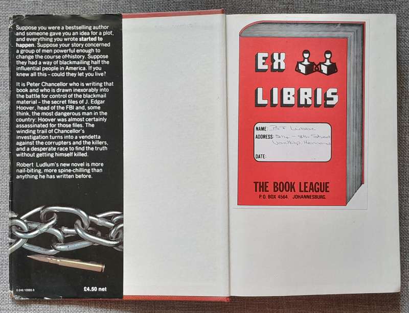 The Chancellor Manuscript - Robert Ludlum (Hardcover) (1977 UK First Edition?)