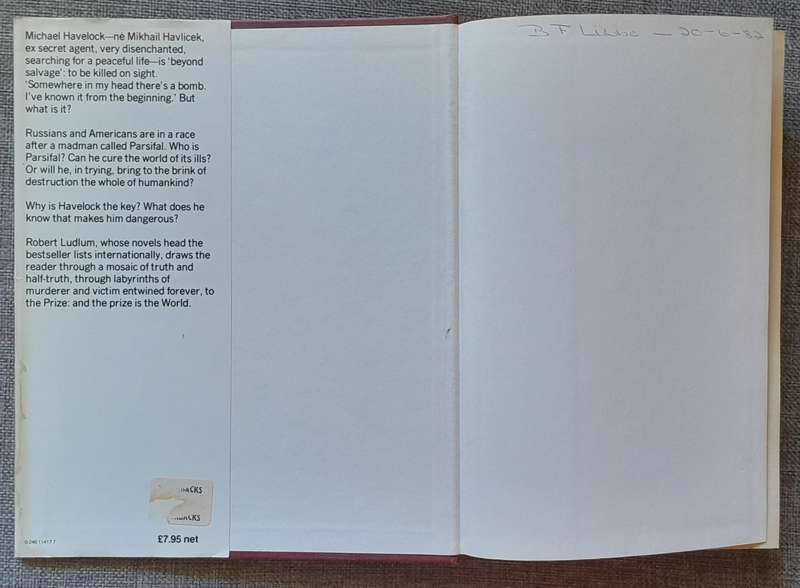 The Parsifal Mosaic - Robert Ludlum (Hardcover) (1982 UK First Edition)