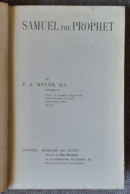 Samuel the prophet - F.B. Meyer (Hardcover)