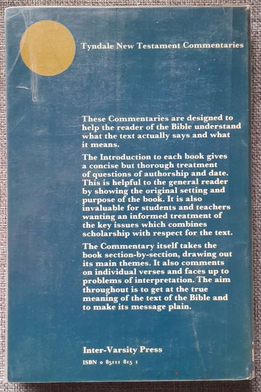 Tyndale commentary Romans - F.F. Bruce and RVG Tasker