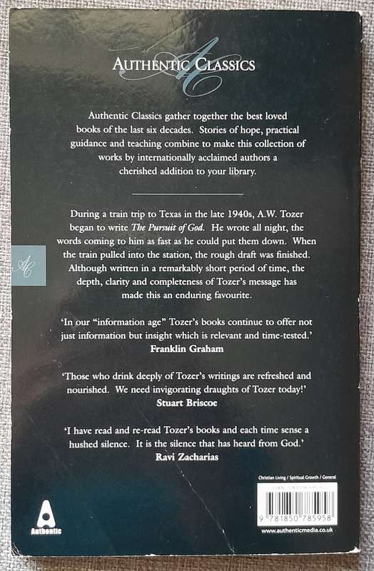 The pursuit of God - A.W. Tozer