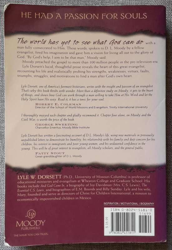 Life of D.L. Moody - A Passion for souls by Lyle Dorsett
