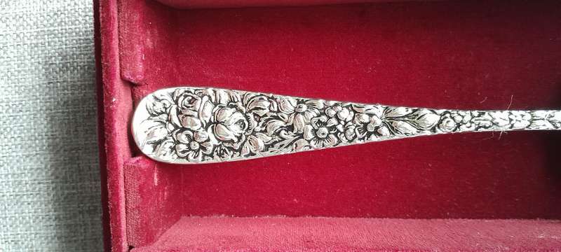 2 x Large Godinger Silver dessert spoons