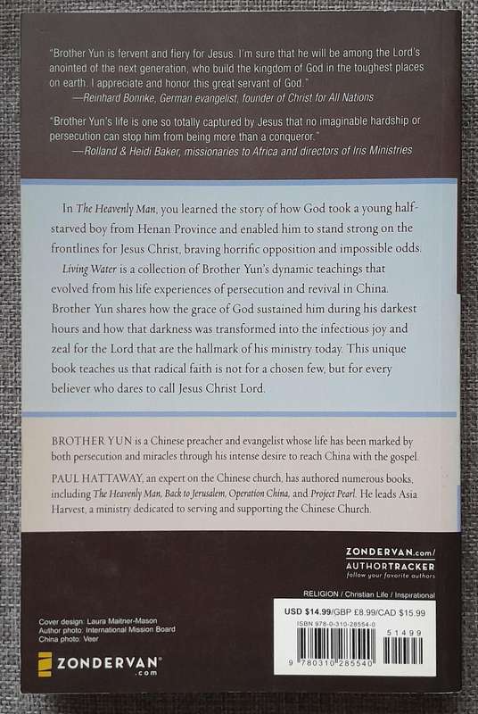 Living Water - Brother Yun edited by Paul Hattaway