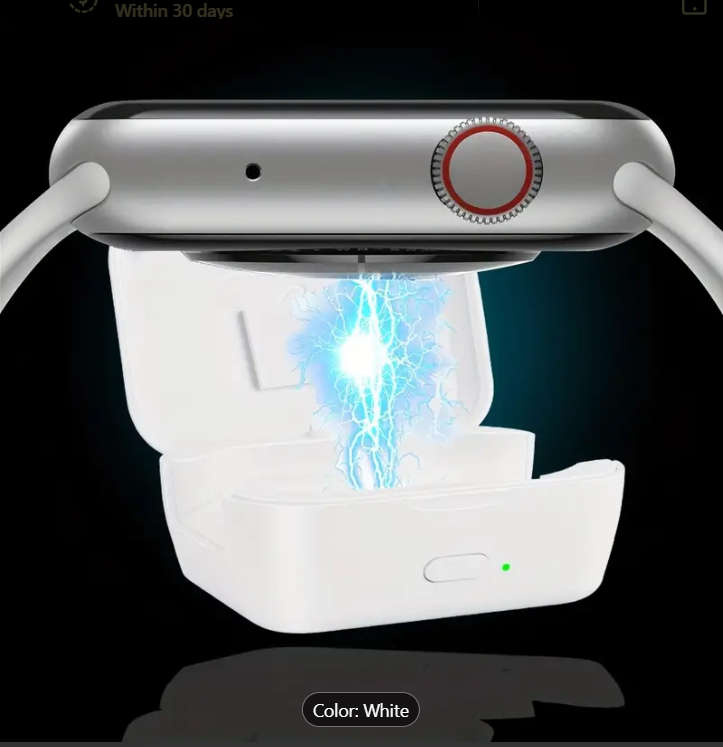 Portable Wireless Charger - Ultra-Portable Emergency Dock for iWatch Series 9/8/7/6/5/4/3/2/1 - Seam
