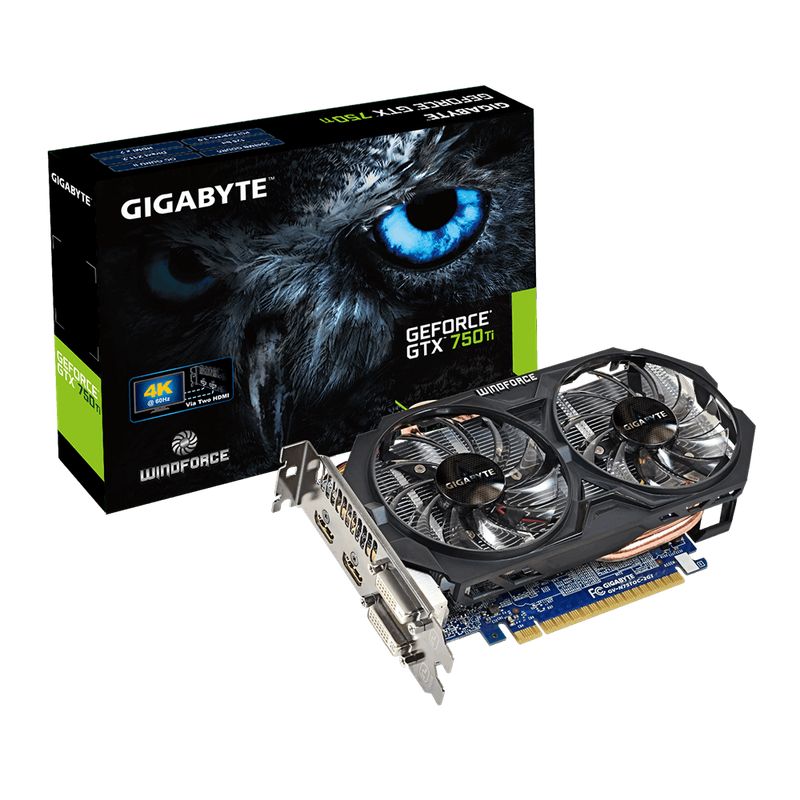 GIGABYTE GeForce GTX 750 Ti 2GB GDDR5 Graphics Card - GV-N75TOC-2GI