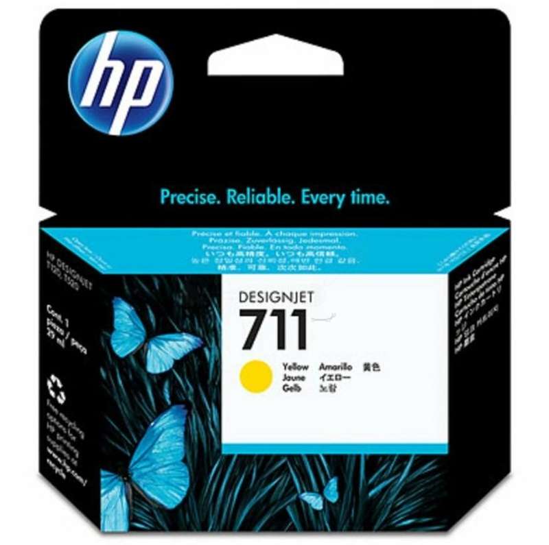 HP 711 29-ml DesignJet Yellow Printer Ink Cartridge Original CZ132A Single-pack