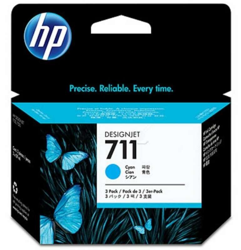 HP 711 29-ml DesignJet Cyan Printer Ink Cartridge Original CZ130A Single-pack