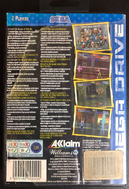 Mortal Kombat 3 - Sega Mega Drive