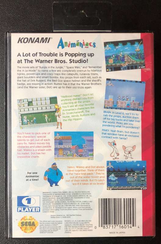 Animaniacs - Sega Genesis