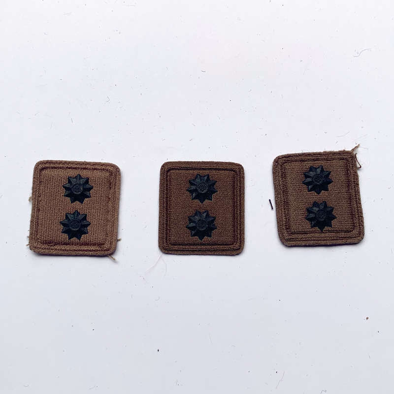 3x SANDF transition era rank nutria Lieutenant collar rank