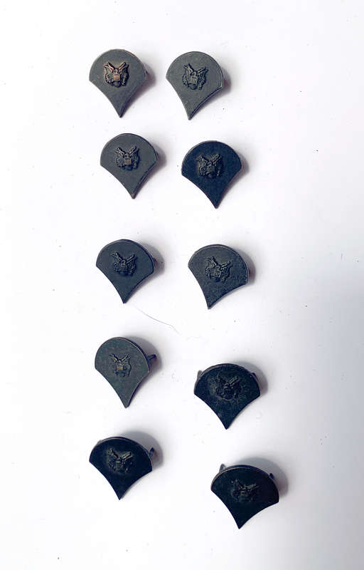 US Army rank - black metal type (for all in pic)