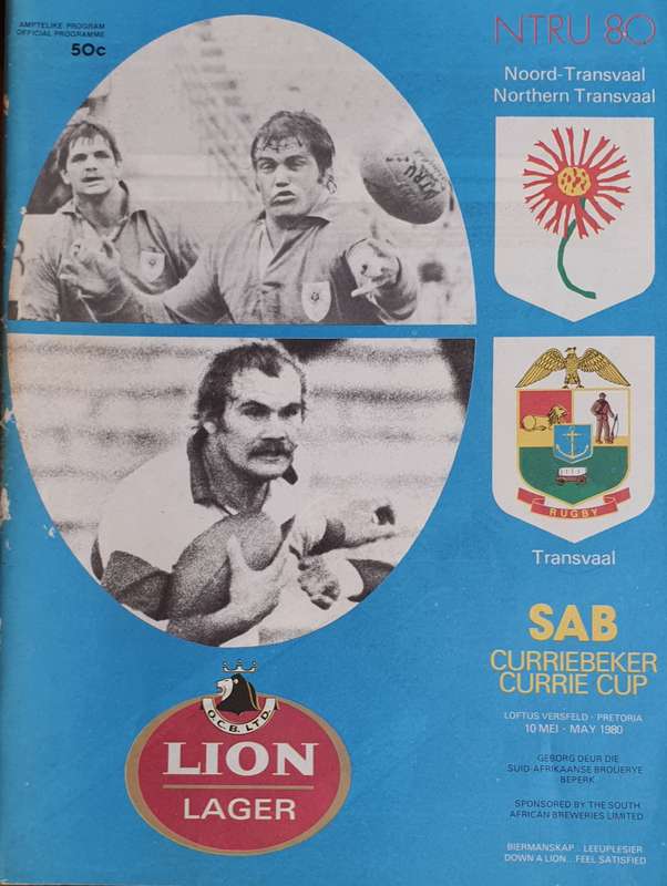 Northern Transvaal vs Transvaal, Currie Cup, 1980
