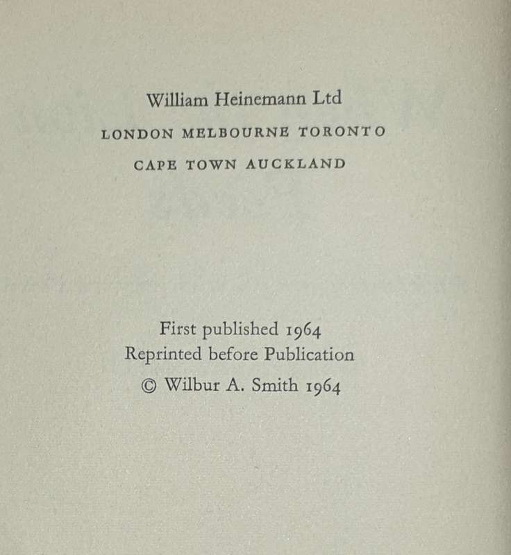 *1964* When the lion Feeds - Wilbur Smith.