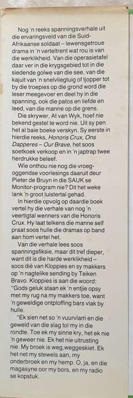 Honoris Crux II, Ons Dapperes. At van Wyk + 1 Gratis