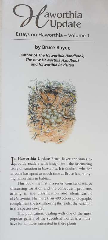 Haworthia Update - Essays on Haworthia, Bruce Bayer