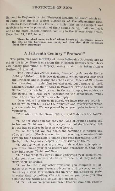 *1931/4* Protocols of the Learned Elders of Zion - Victor E. Marsden