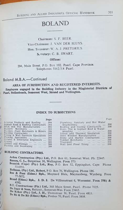 1971/72 Building and Allied Industries Official Handbook (South Africa)