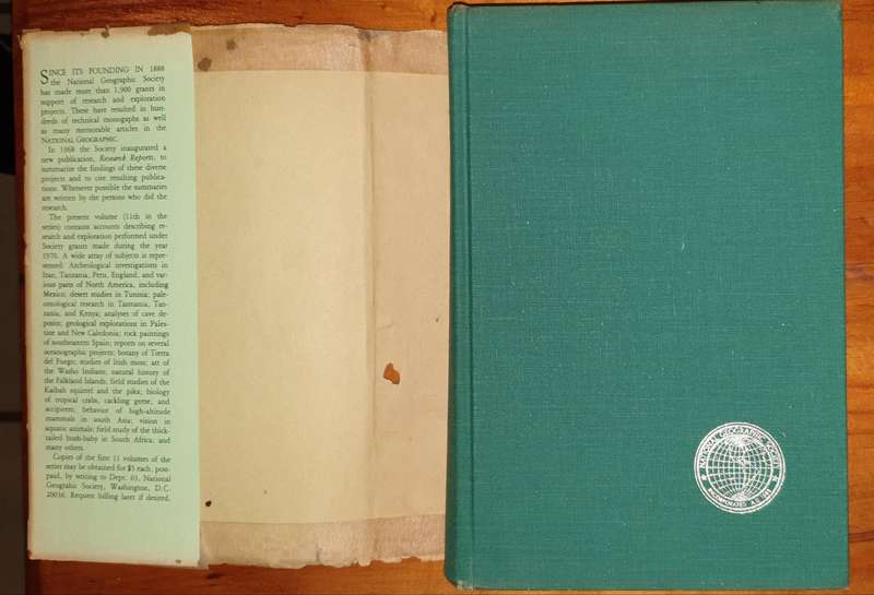 National Geographic Society RESEARCH REPORTS 1970 PROJECTS