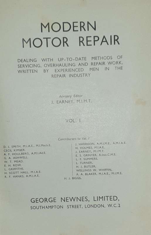 *1933* Modern Motor Repair and Overhauling