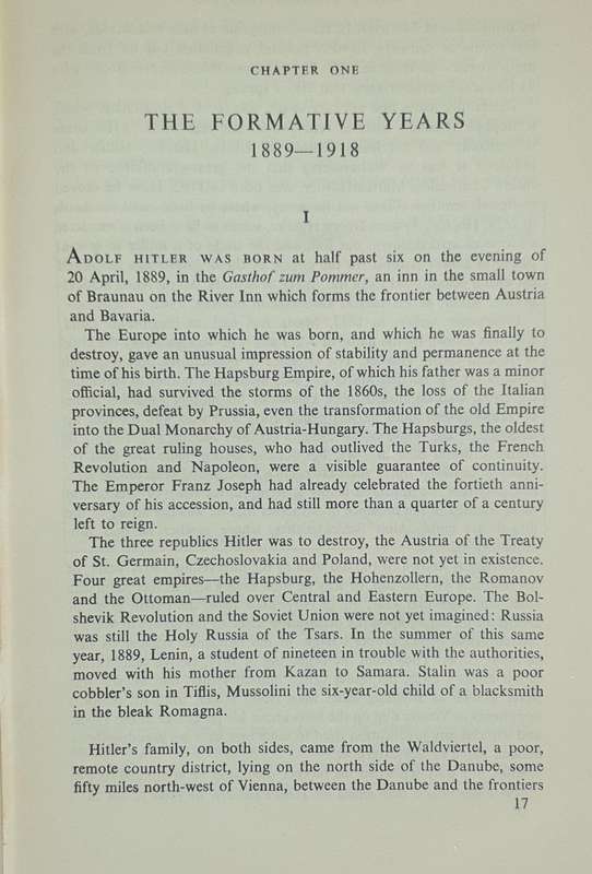 HITLER, a Study in Tyranny - Alan Bullock