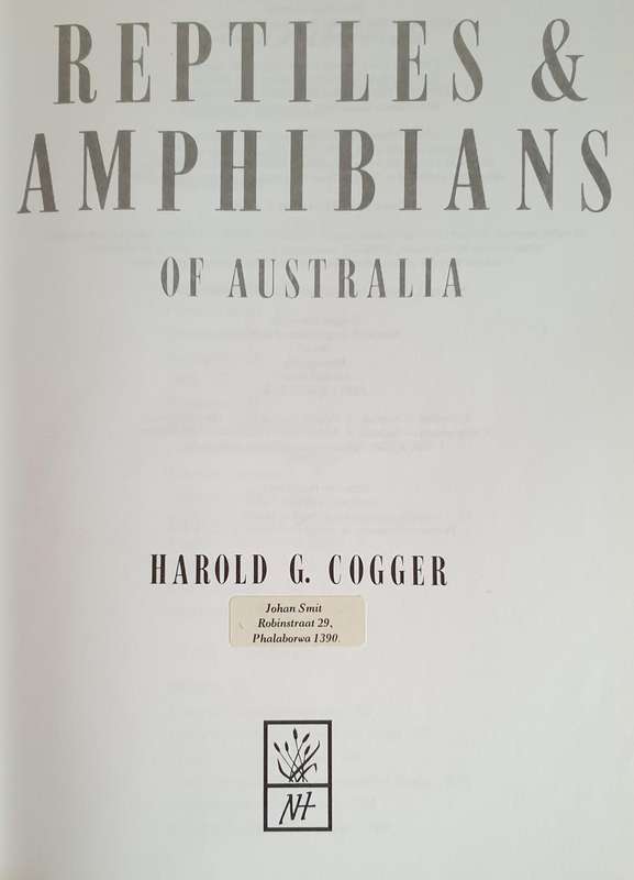 Reptiles and Amphibians of Australia - Massive Book