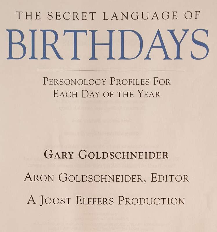 The Secret Language of Birthdays - Goldschneider & Elffers