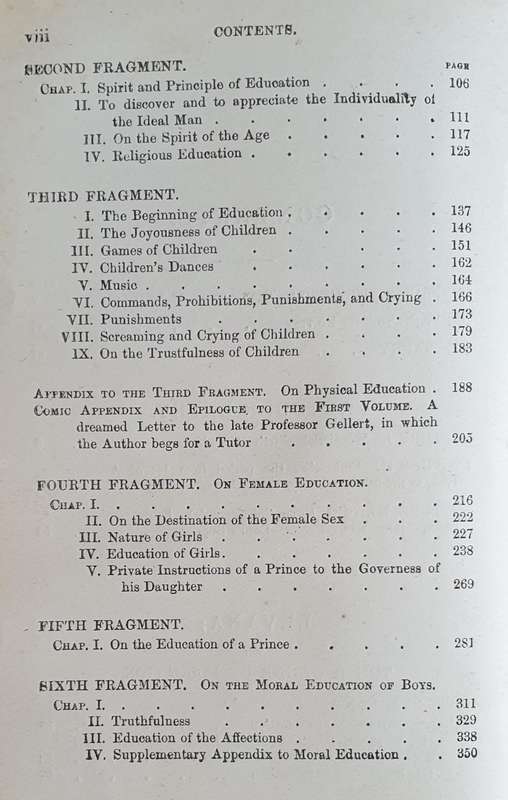 * 1901 * Richter's Levana or The Doctrine of Education