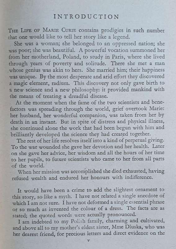 Madame Curie - The Great Biography, by her daughter Eve Curie