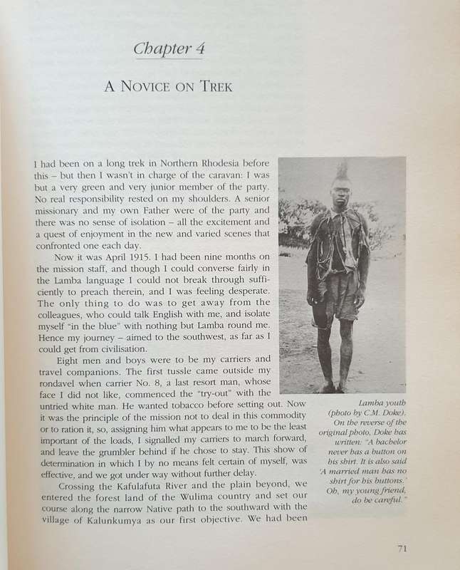 Trekking in South Central Africa 1913 - 1919. Clement M. Doke