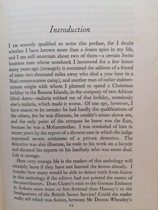 The Spy's Bedside Book. Graham Greene & Hugh Greene