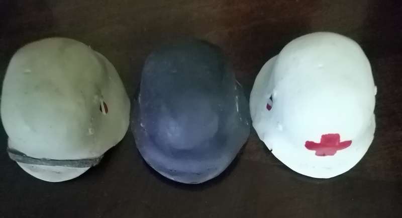 3 x German Mini Helmets