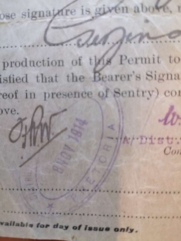 08 November 1914 - Martial Law. Original Document