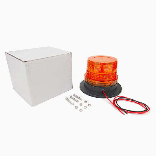 DC 10-110V AMBER LED Rotary Flashing Strobe Warning Light Flashing Beacon Light