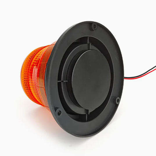 DC 10-110V AMBER LED Rotary Flashing Strobe Warning Light Flashing Beacon Light