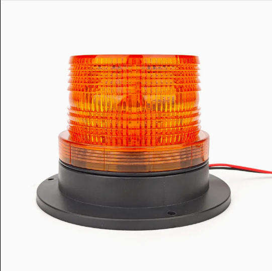 DC 10-110V AMBER LED Rotary Flashing Strobe Warning Light Flashing Beacon Light