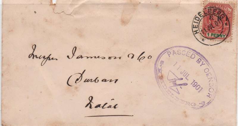 Very scarce Transvaal ABW cover with censor cachet in used-condition