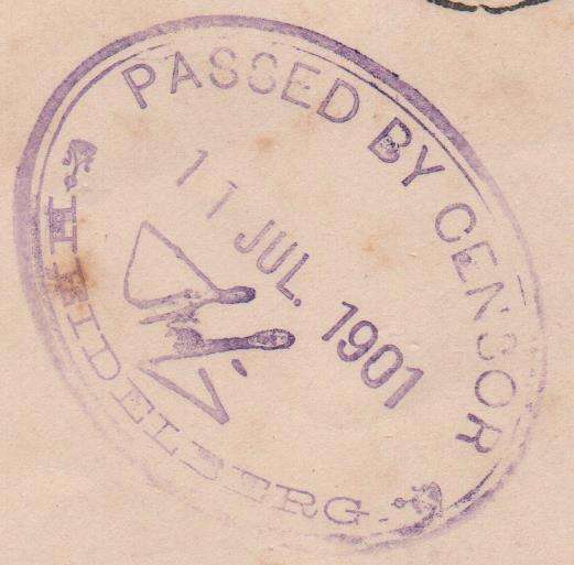 Very scarce Transvaal ABW cover with censor cachet in used-condition