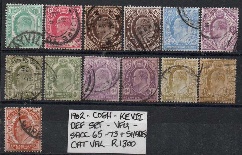 1902 COGH KEVII Definitive full set in VFU-condition