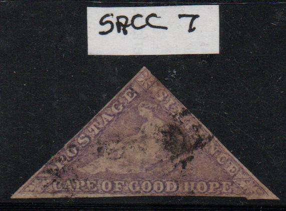 Scarce 1855 COGH Perkins Bacon 6d Triangle in used condition