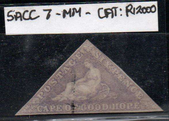1855 COGH scarce 6d Perkins Bacon triangle in used-condition