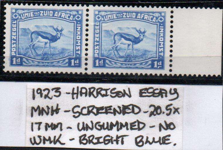 1923 Union scarce Harrison Essay pair in MNH-condition