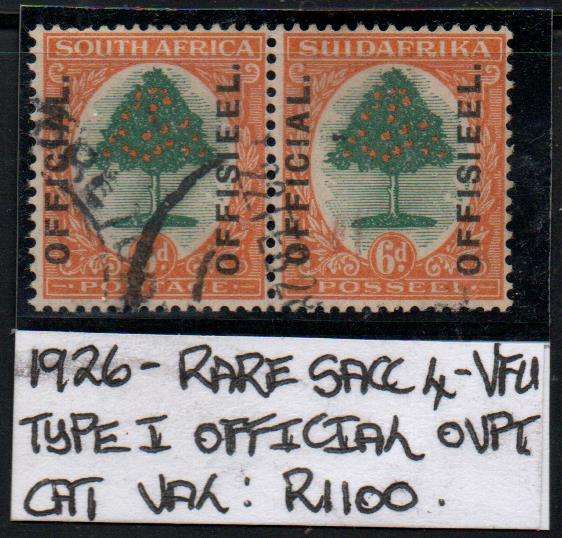 1926 London Printing Postage Due rare 6d-pair in VFU-condition