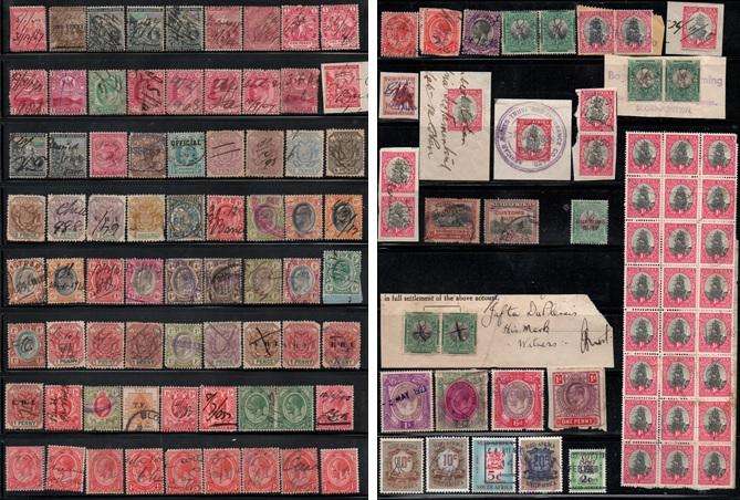 Small collection of SA revenue stamps (some jewels included) in VFU-condition